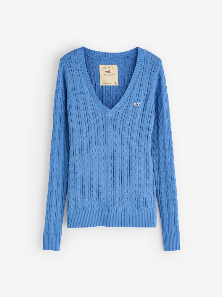 Hollister Cable V-hals trui - Afbeelding 1 van 1