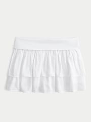 Hollister White Mid Rise Foldover Mini Skirt - Image 4 of 5