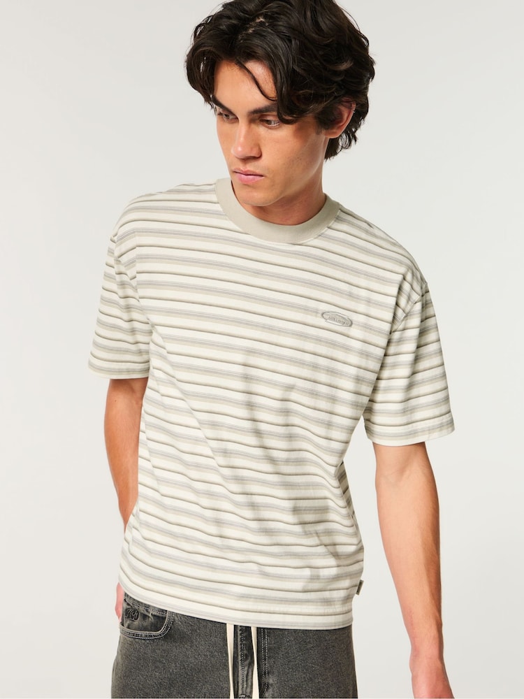 Hollister Stripe Boxy T-Shirt - صورة 1 من 6