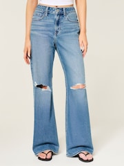 Hollister Blue High Rise Baggy Jeans - Image 1 of 4