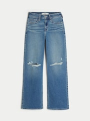 Hollister Blue High Rise Baggy Jeans - Image 4 of 4