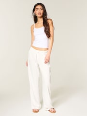 Hollister White Pull On Baggy Trousers - Image 2 of 4