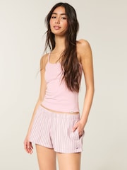 Hollister Pink Mini Boxer Pyjama Shorts - Image 1 of 3