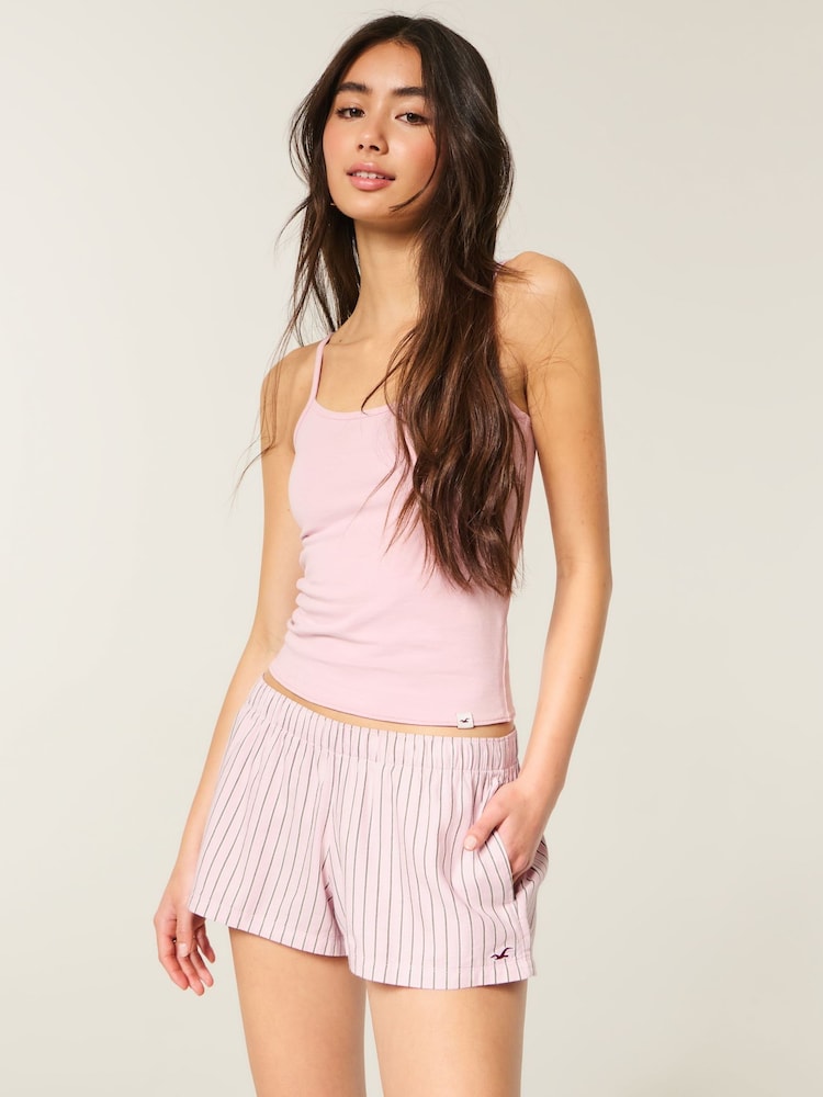 Hollister Pink Mini Boxer Pyjama Shorts - Image 1 of 3