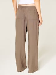 Hollister Brown Pull On Baggy Trousers - Image 2 of 4