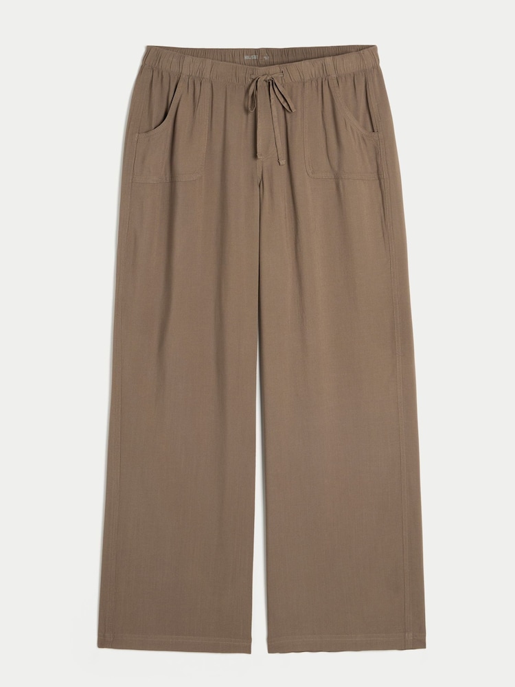 Hollister Brown Pull On Baggy Trousers - Image 4 of 4