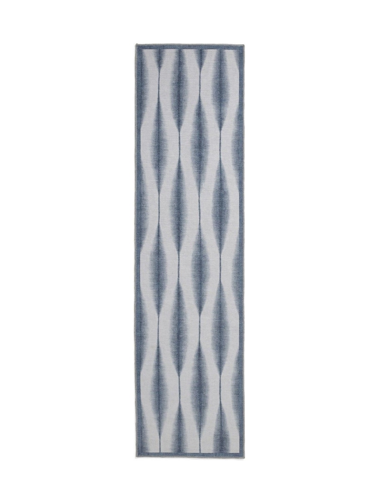 Scion Midnight Blue Kasuri Washable Runner - Image 2 of 4 Scion Midnight Blue Kasuri Washable Runner - Image 2 of 4