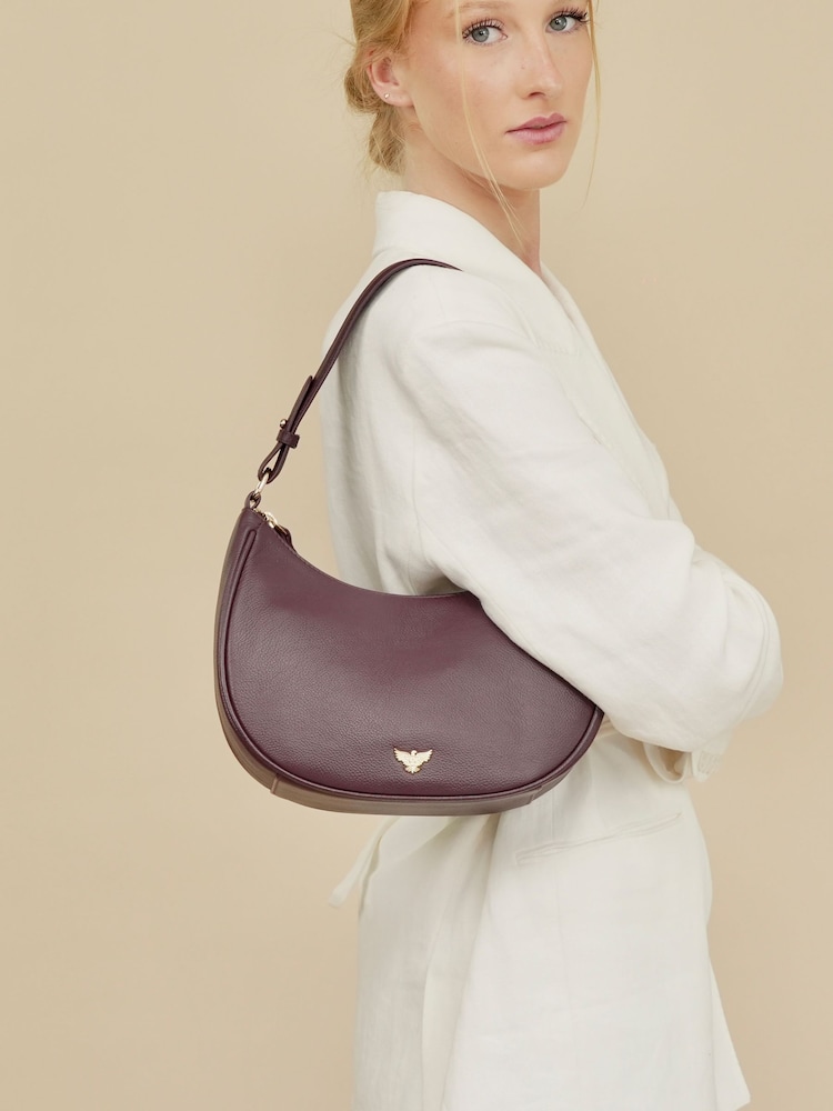 Burgundy Red - Apatchy Ang Lucy na Bag na Katad - Larawan 1 ng 6