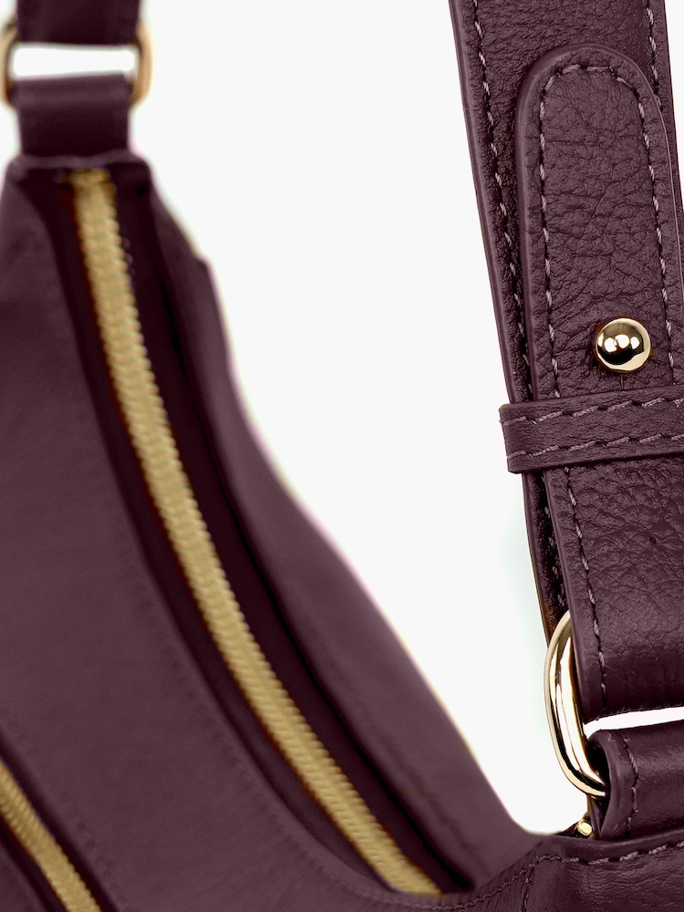 Burgundy Red - Apatchy Ang Lucy na Bag na Katad - Larawan 6 ng 6