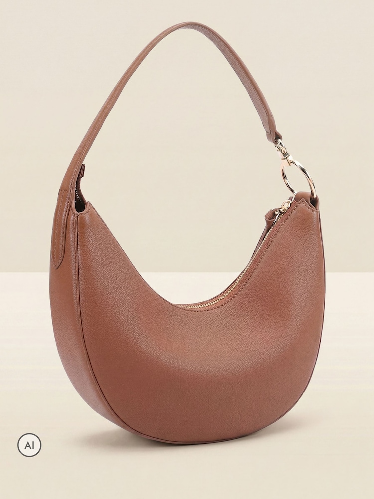 Sosandar Brown Leather Shoulder Bag - Image 2 of 5 Sosandar Brown Leather Shoulder Bag - Image 2 of 5
