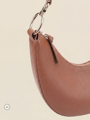 Sosandar Brown Leather Shoulder Bag - Image 5 of 5