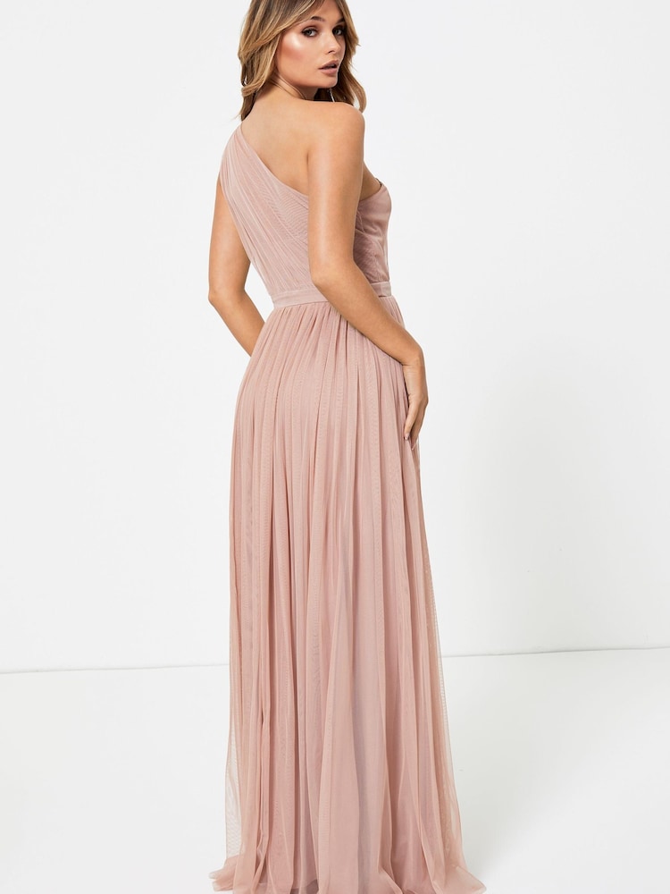 Anaya With Love Light-Pink One Shoulder Maxi Dress - Image 2 of 4