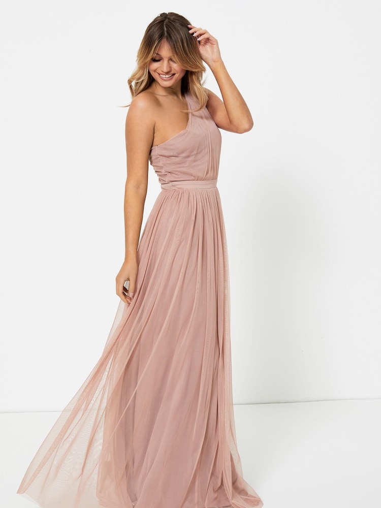 Anaya With Love Light-Pink One Shoulder Maxi Dress - Image 4 of 4