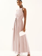 Anaya With Love Light Pink Halter Maxi Dress - Image 2 of 3
