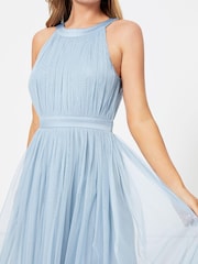 Anaya With Love Light Blue Halter Maxi Dress - Image 3 of 4