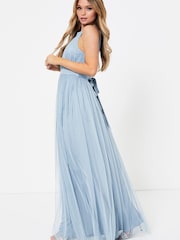 Anaya With Love Light Blue Halter Maxi Dress - Image 4 of 4