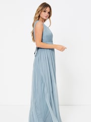 Anaya With Love Light Blue Bow Back Wide Strap Maxi Dress - Image 3 of 4
