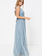 Anaya With Love Light Blue Bow Back Wide Strap Maxi Dress - Image 4 of 4