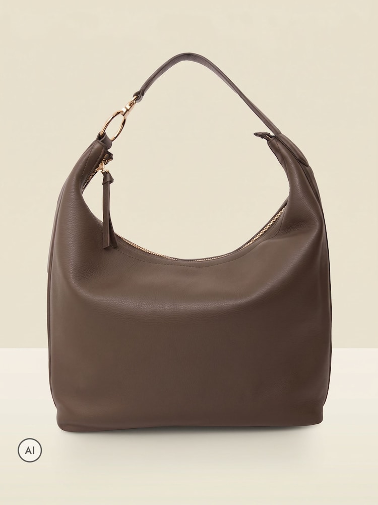 Sosandar Brown Leather Large Shoulder Bag - Image 2 of 4 Sosandar Brown Leather Large Shoulder Bag - Image 2 of 4