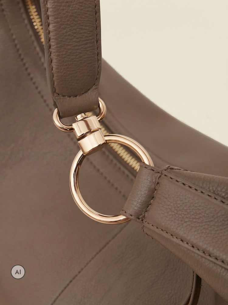 Sosandar Brown Leather Large Shoulder Bag - Image 4 of 4 Sosandar Brown Leather Large Shoulder Bag - Image 4 of 4