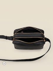 Sosandar Black Leather Cross-Body Bag - Image 3 of 5