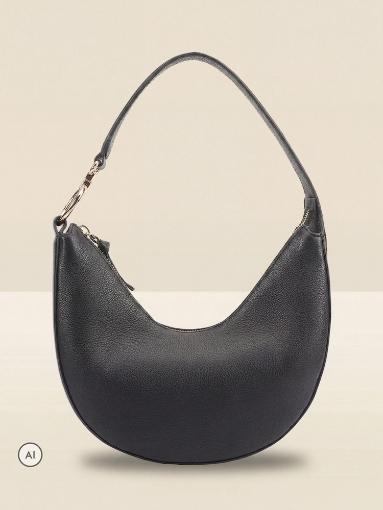 Sosandar Black Leather Shoulder Bag - Image 2 of 5