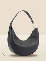 Sosandar Black Leather Shoulder Bag - Image 3 of 5