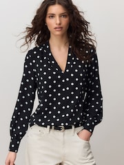 Monochrome Spot Blouse - Image 1 of 8