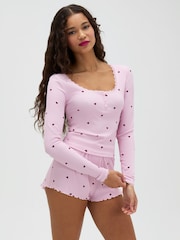 Boux Avenue Heart Ribbed Short Pyjamas Set - Bild 5 von 6