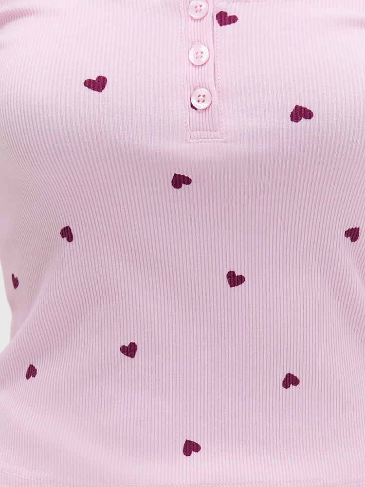 Boux Avenue Heart Ribbed Short Pyjamas Set - Bild 6 von 6