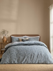 Yard Denim Perrie Leaf Muslin 100% Cotton Reversible Duvet Cover and Pillowcase Set - Image 2 of 5