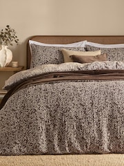 Yard Chocolate Perrie Leaf Muslin 100% Cotton Reversible Duvet Cover and Pillowcase Set - Image 1 of 5