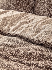 Yard Chocolate Perrie Leaf Muslin 100% Cotton Reversible Duvet Cover and Pillowcase Set - Image 4 of 5