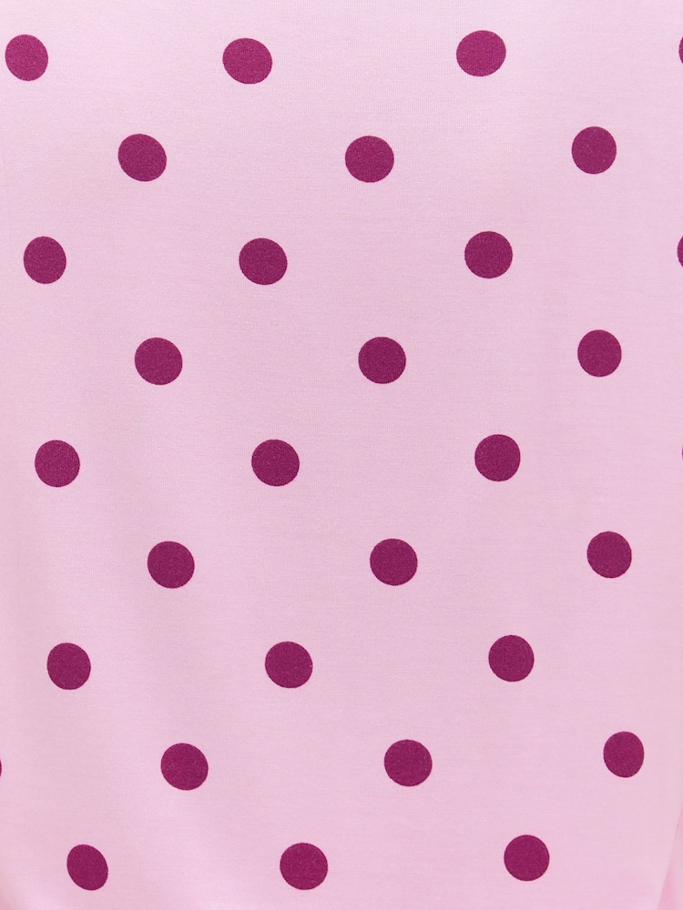 Boux Avenue Pink Polka Dot Modal Short Pyjamas Set - Image 6 of 6