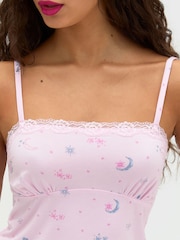 Boux Avenue Pink Moon & Stars Modal Short Cami Set - Image 4 of 5