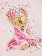 River Island Red Self Care Puppy Pyjamas - Image 4 of 4