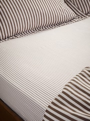 Yard Espresso Brown Hebden Cotton Fitted Sheet - Image 1 of 2