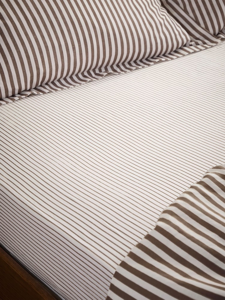 Yard Espresso Brown Hebden Cotton Fitted Sheet - Image 1 of 2