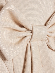 River Island Brown Glitter Bow Scuba Dress - Image 3 of 4