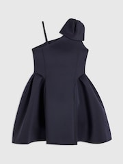 River Island Blue Asymmetric Scuba Dress - Image 2 of 4