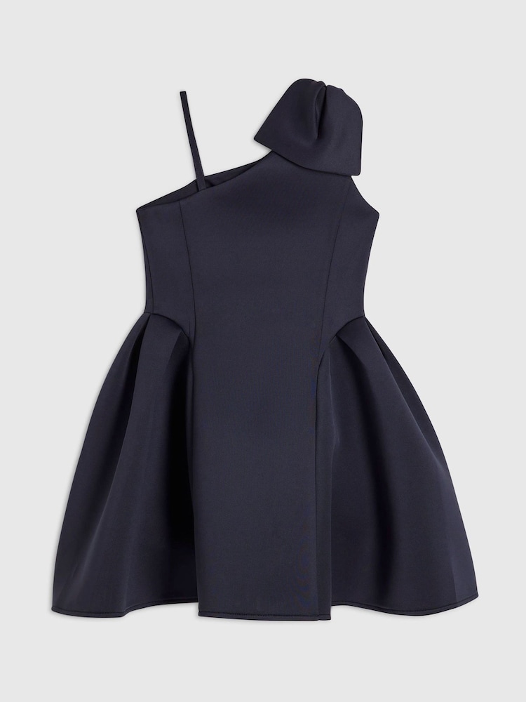 River Island Blue Asymmetric Scuba Dress - Image 2 of 4 River Island Blue Asymmetric Scuba Dress - Image 2 of 4