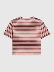 River Island Pink Stripe Number Boxy Fit Crop T-Shirt - Image 2 of 4