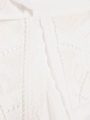 River Island White Palm Waistcoat Shirt & Shorts Set - Image 4 of 5