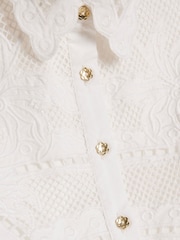 River Island White Palm Waistcoat Shirt & Shorts Set - Image 5 of 5