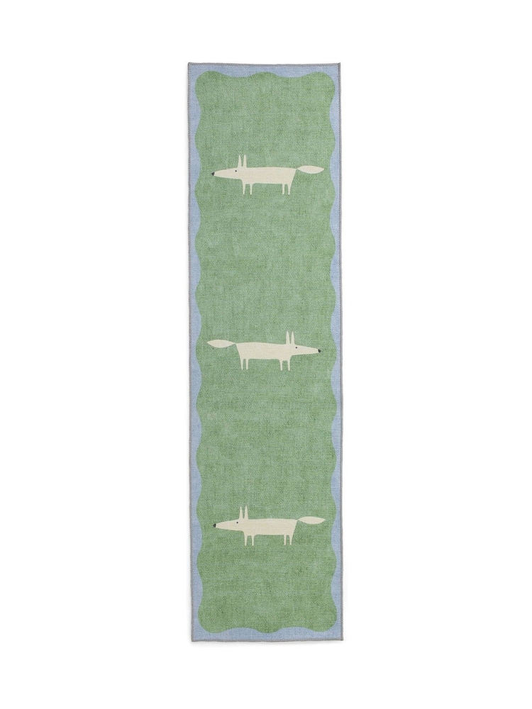 Scion Green/White Mr Fox Washable Runner - Image 2 of 4 Scion Green/White Mr Fox Washable Runner - Image 2 of 4