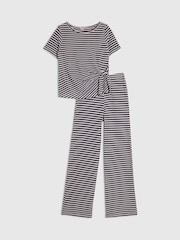 Mavi - River Island Zolaqlı Teksturalı Qalstuk Topu və Qısa Dəsti - 5şəkildən 1 şəkil