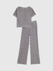 Mavi - River Island Zolaqlı Teksturalı Qalstuk Topu və Qısa Dəsti - 5şəkildən 2 şəkil