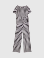 Mavi - River Island Zolaqlı Teksturalı Qalstuk Topu və Qısa Dəsti - 5şəkildən 3 şəkil