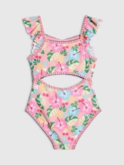 River Island Pink Hello Kitty Cutout Swimsuit - Image 2 of 4