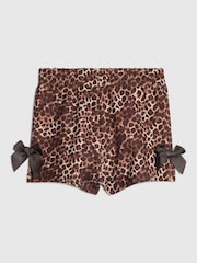 River Island Brown Premium Leopard Print Shorts - Image 2 of 4